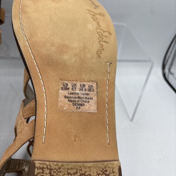 Sam Edelman Gemma Gladiator Sandals Size 8.5 Brown Lace-Up Women’s Flats - Picture 9 of 9